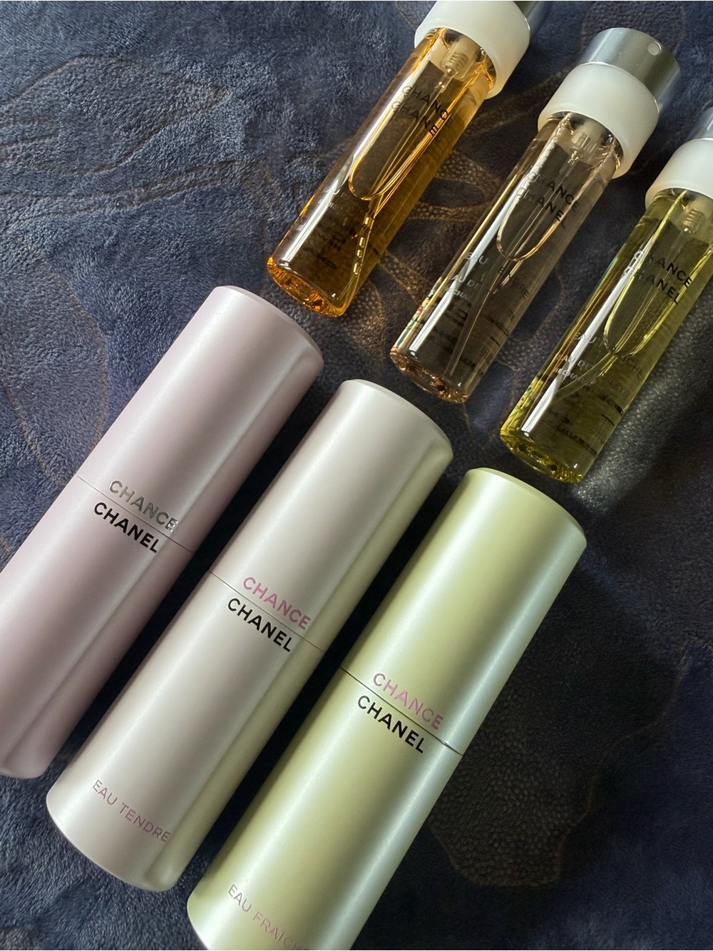 100% GuranteedAuthentic CHANEL Chance Trio Rollerballs — Pink, Pearl, Mint Green - Picture 10 of 15